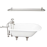 Barclay - Tub Kit 54'' CI Roll Top, Shwr Rd,Filler,Supplies,Drain-BrNkl - Satin Nickel