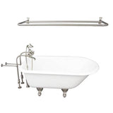 Barclay - Tub Kit 54'' CI Roll Top, Shwr Rd,Filler,Supplies,Drain-BrNkl - Satin Nickel
