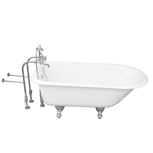 Barclay - Tub Kit 60'' CI Roll Top, Tub Filler, Supplies, Drain-Chrome - Polished Chrome