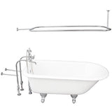 Barclay - Tub Kit 60'' CI Roll Top, Shwr Rd,Filler,Supplies, Drain-Chrm - Polished Chrome