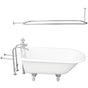 Barclay - Tub Kit 60'' CI Roll Top, Shwr Rd,Filler,Supplies, Drain-Chrm - Polished Chrome