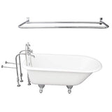 Barclay - Tub Kit 60'' CI Roll Top, Shwr Rd,Filler,Supplies, Drain-Chrm - Polished Chrome