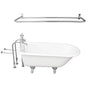 Barclay - Tub Kit 60'' CI Roll Top, Shwr Rd,Filler,Supplies, Drain-Chrm - Polished Chrome