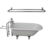 Barclay - Tub Kit 60'' CI Roll Top, Shwr Rd,Filler,Supplies, Drain-Chrm - Polished Chrome