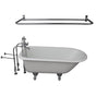 Barclay - Tub Kit 60'' CI Roll Top, Shwr Rd,Filler,Supplies, Drain-Chrm - Polished Chrome