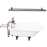 Barclay - Tub Kit 60'' CI Roll Top, Shwr Rd,Filler,Supplies, Drain-ORB - Oil Rubbed Bronze
