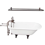 Barclay - Tub Kit 60'' CI Roll Top, Shwr Rd,Filler,Supplies, Drain-ORB - Oil Rubbed Bronze