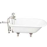 Barclay - Tub Kit 60'' CI Roll Top, Tub Filler, Supplies, Drain-BrNkl - Satin Nickel