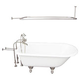 Barclay - Tub Kit 60'' CI Roll Top, Shwr Rd,Filler,Supplies,Drain-BrNkl - Satin Nickel