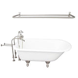 Barclay - Tub Kit 60'' CI Roll Top, Shwr Rd,Filler,Supplies,Drain-BrNkl - Satin Nickel