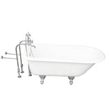 Barclay - Tub Kit 67'' CI Roll Top, Tub Filler, Supplies, Drain-Chrome - Polished Chrome