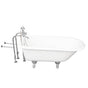 Barclay - Tub Kit 67'' CI Roll Top, Tub Filler, Supplies, Drain-Chrome - Polished Chrome