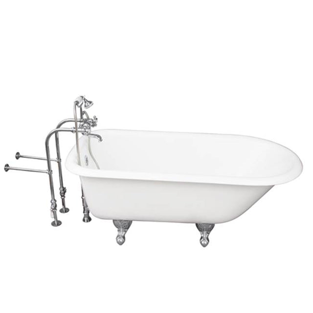 Barclay - Tub Kit 67'' CI Roll Top, Tub Filler, Supplies, Drain-Chrome - Polished Chrome