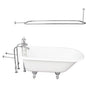 Barclay - Tub Kit 67'' CI Roll Top, Shwr Rd,Filler,Supplies,Drain-Chrm - Polished Chrome