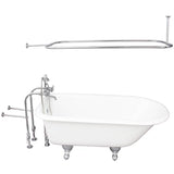 Barclay - Tub Kit 67'' CI Roll Top, Shwr Rd,Filler,Supplies,Drain-Chrm - Polished Chrome