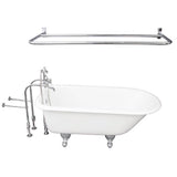 Barclay - Tub Kit 67'' CI Roll Top, Shwr Rd,Filler,Supplies,Drain-Chrm - Polished Chrome