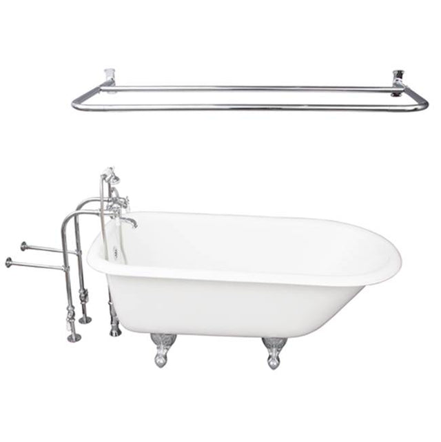 Barclay - Tub Kit 67'' CI Roll Top, Shwr Rd,Filler,Supplies,Drain-Chrm - Polished Chrome