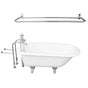 Barclay - Tub Kit 67'' CI Roll Top, Shwr Rd,Filler,Supplies,Drain-Chrm - Polished Chrome