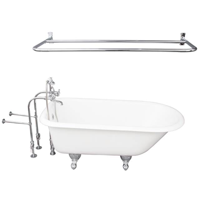 Barclay - Tub Kit 67'' CI Roll Top, Shwr Rd,Filler,Supplies,Drain-Chrm - Polished Chrome