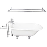 Barclay - Tub Kit 67'' CI Roll Top, Shwr Rd,Filler,Supplies,Drain-Chrm - Polished Chrome