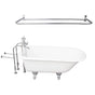 Barclay - Tub Kit 67'' CI Roll Top, Shwr Rd,Filler,Supplies,Drain-Chrm - Polished Chrome