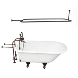 Barclay - Tub Kit 67'' CI Roll Top, Shwr Rd,Filler,Supplies, Drain-ORB - Oil Rubbed Bronze