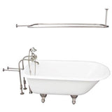 Barclay - Tub Kit 67'' CI Roll Top, Shwr Rd,Filler,Supplies,Drain-BrNkl - Satin Nickel