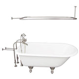 Barclay - Tub Kit 67'' CI Roll Top, Shwr Rd,Filler,Supplies,Drain-BrNkl - Satin Nickel