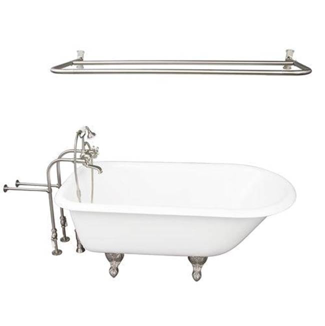 Barclay - Tub Kit 67'' CI Roll Top, Shwr Rd,Filler,Supplies,Drain-BrNkl - Satin Nickel