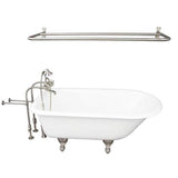 Barclay - Tub Kit 67'' CI Roll Top, Shwr Rd,Filler,Supplies,Drain-BrNkl - Satin Nickel