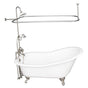 Barclay - Tub Kit 67'' CI Slipper, Shwr Unit, Supplies, Drain-BrNkl - Brushed Nickel