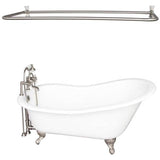 Barclay - Tub Kit 67'' CI Slipper, Shwr Rd,Filler,Supplies,Drain-BrNkl - Brushed Nickel