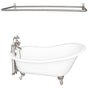 Barclay - Tub Kit 67'' CI Slipper, Shwr Rd,Filler,Supplies,Drain-BrNkl - Brushed Nickel