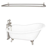 Barclay - Tub Kit 67'' CI Slipper, Shwr Rd,Filler,Supplies,Drain-BrNkl - Brushed Nickel