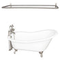 Barclay - Tub Kit 67'' CI Slipper, Shwr Rd,Filler,Supplies,Drain-BrNkl - Brushed Nickel