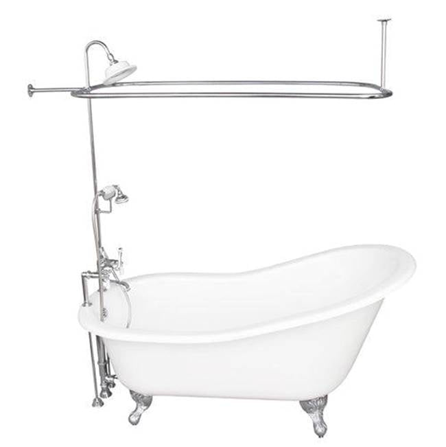 Barclay - Tub Kit 67'' CI Slipper, Shwr Unit, Supplies, Drain-Chrome - Polished Chrome