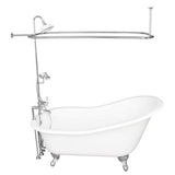 Barclay - Tub Kit 67'' CI Slipper, Shwr Unit, Supplies, Drain-Chrome - Polished Chrome