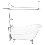 Barclay - Tub Kit 67'' CI Slipper, Shwr Unit, Supplies, Drain-Chrome - Polished Chrome