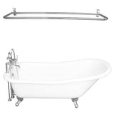 Barclay - Tub Kit 67'' CI Slipper, Shwr Rd,Filler,Supplies, Drain-Chrm - Polished Chrome