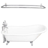 Barclay - Tub Kit 67'' CI Slipper, Shwr Rd,Filler,Supplies, Drain-Chrm - Polished Chrome