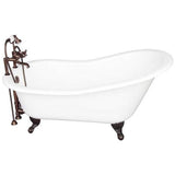Barclay - Tub Kit 67'' CI Slipper, Tub Filler, Supplies, Drain-ORB - Oil Rubbed Bronze