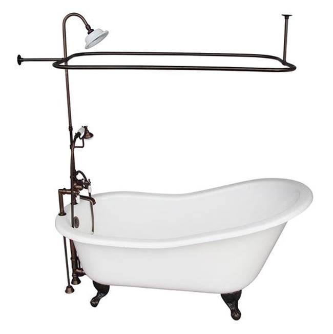 Barclay - Tub Kit 67'' CI Slipper, Shwr Unit, Supplies, Drain-ORB - Oil Rubbed Bronze