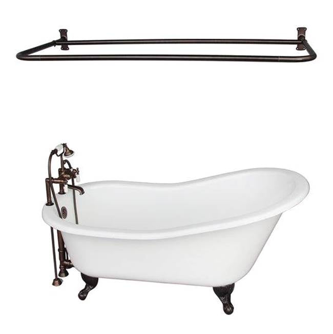 Barclay - Tub Kit 67'' CI Slipper, Shwr Rd,Filler,Supplies, Drain-ORB - Oil Rubbed Bronze