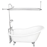 Barclay - Tub Kit 60'' CI Slipper, Shwr Unit, Supplies, Drain-Chrome - Polished Chrome