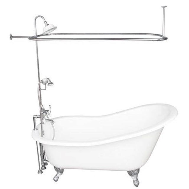 Barclay - Tub Kit 60'' CI Slipper, Shwr Unit, Supplies, Drain-Chrome - Polished Chrome