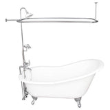 Barclay - Tub Kit 60'' CI Slipper, Shwr Unit, Supplies, Drain-Chrome - Polished Chrome