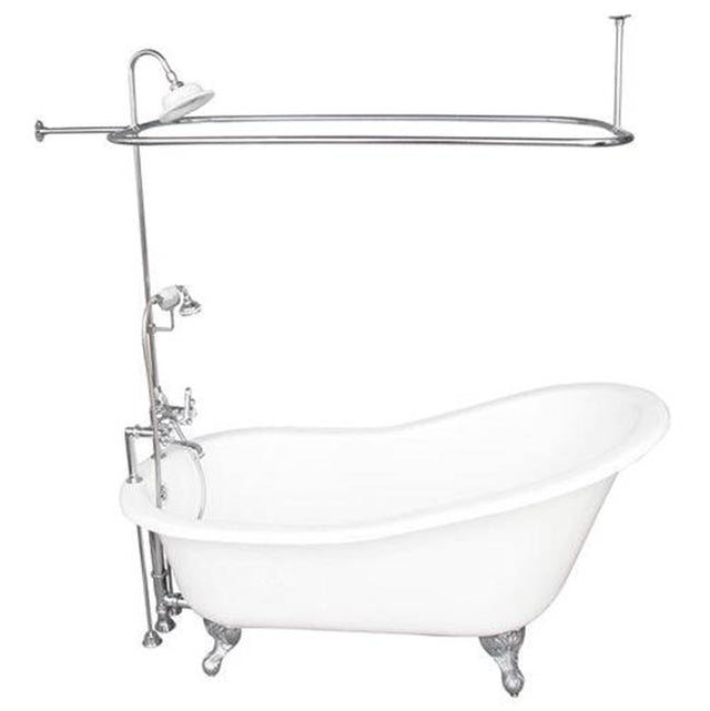 Barclay - Tub Kit 60'' CI Slipper, Shwr Unit, Supplies, Drain-Chrome - Polished Chrome