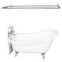 Barclay - Tub Kit 60'' CI Slipper, Shwr Rd,Filler,Supplies, Drain-Chrm - Polished Chrome