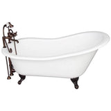 Barclay - Tub Kit 60'' CI Slipper, Tub Filler, Supplies, Drain-ORB - Oil Rubbed Bronze