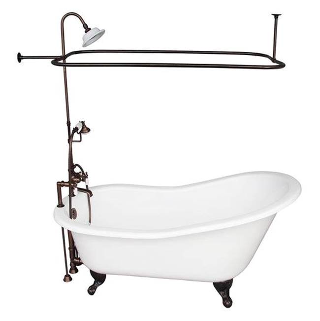 Barclay - Tub Kit 60'' CI Slipper, Shwr Unit, Supplies, Drain-ORB - Oil Rubbed Bronze